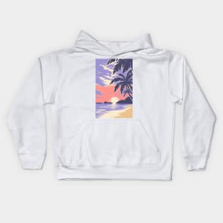 Sunset at the beach Kids Hoodie